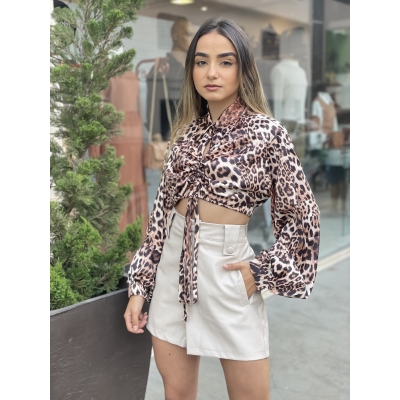 Cropped Egoiste Ml Acetinado Com Amarração