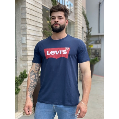Camiseta Levis Estampa Logo Branco E Vermelho