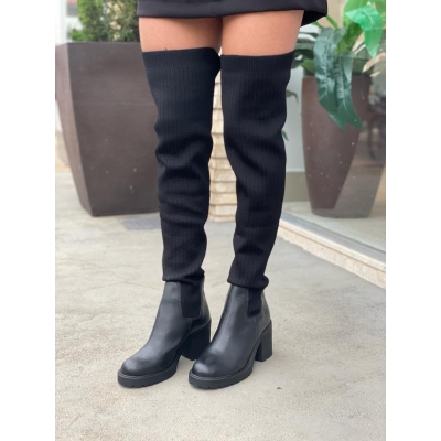 Bota Giulia Domna Napa Monaco Cano Longo Estilo Meia