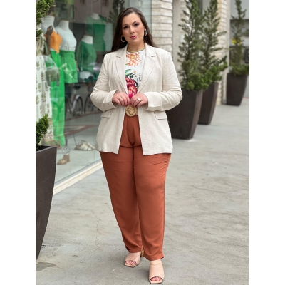 Blazer Reto Linho Alongado
