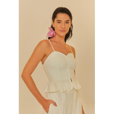 BLUSA FARM PEPLUM CORSELET