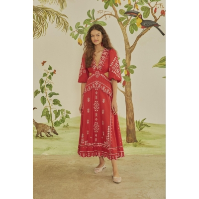 VESTIDO FARM BORDADO DELICADEZA SOLAR