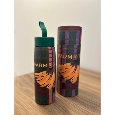GARRAFA 500ML FARM Q SEDE SOFIA XADREZ
