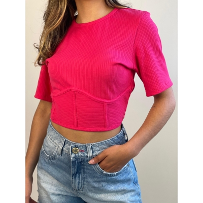 Blusa Morena Rosa Mc Detalhe Vies