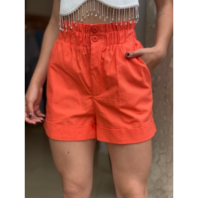 Short Bruna Com Elastico Cos E Barra Dobrada