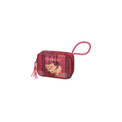 NECESSAIRE FARM XERO SOFIA XADREZ ROSA