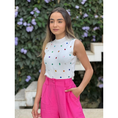 Blusa Canelada Com Termocolantes