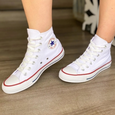 Tenis All Star Estilo Botinha Chuck Taylor Branco
