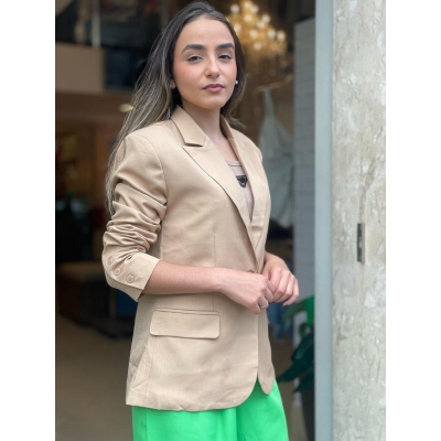 Blazer Karla Dois Botoes E Bolsos Com Lapela